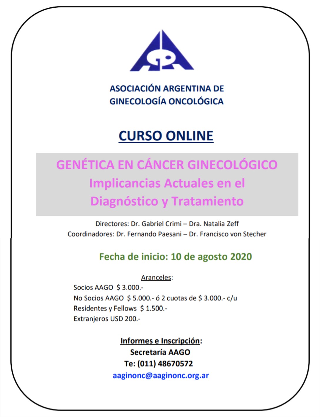 Flyer Curso Genetica
